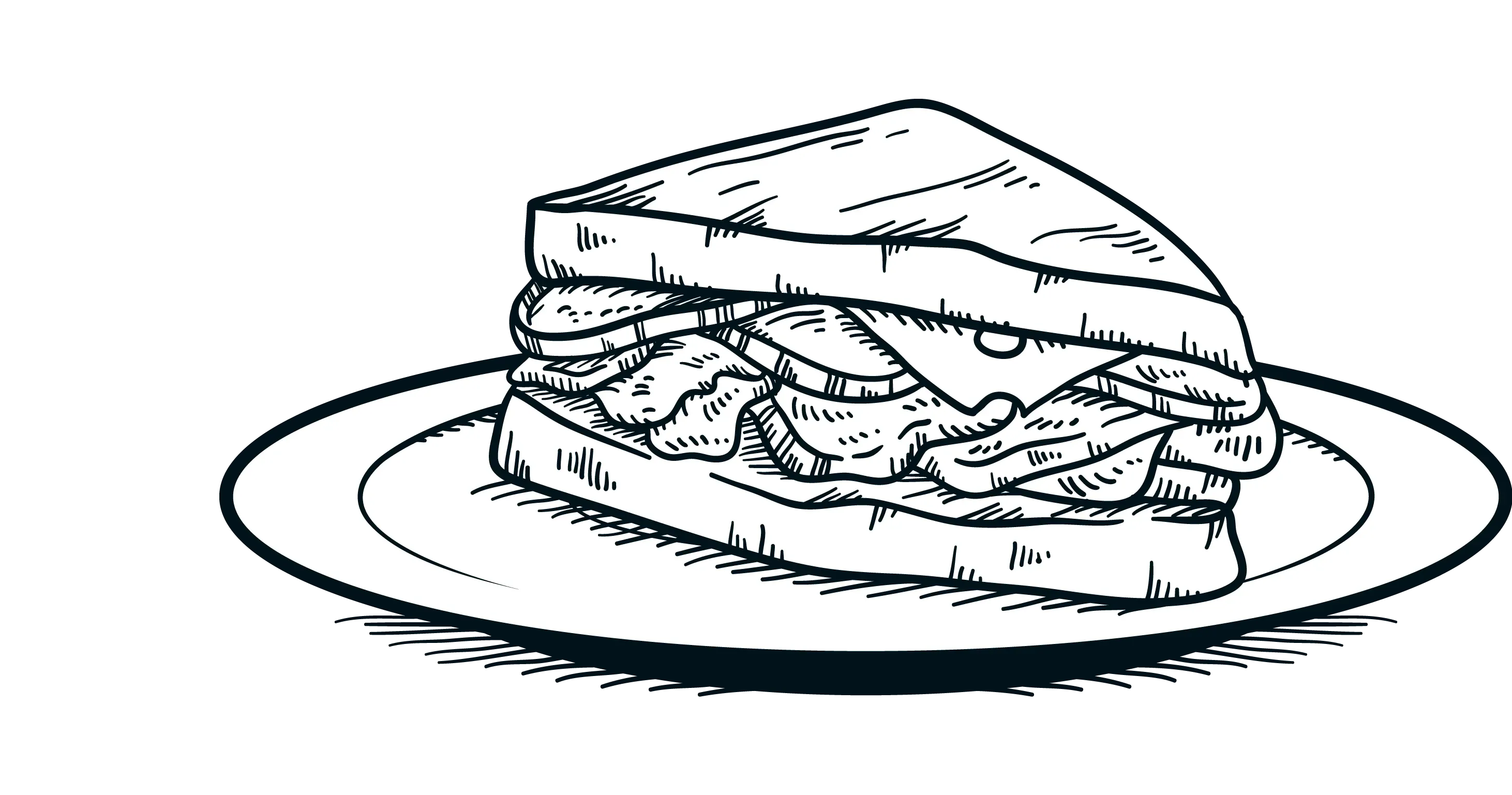 Billy's Deli Restaurant Sandwich Illustration